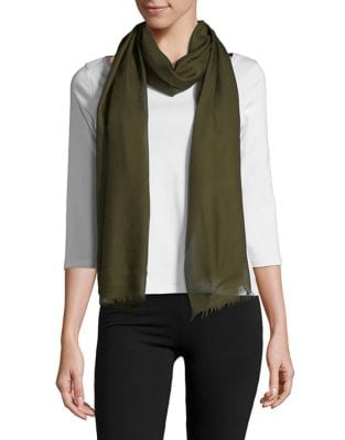 Fringe Accented Wrap Scarf