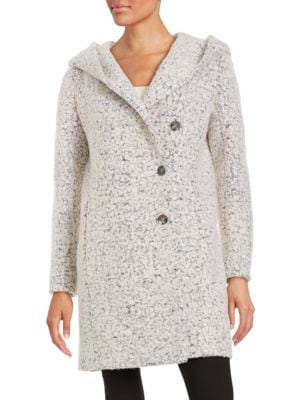 Textured Wool-Blend Walker Coat
