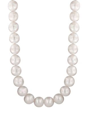 10MM Freshwater Pearls 925 Sterling Silver Necklace