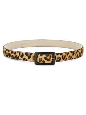 Leopard Print Calf Hair Belt