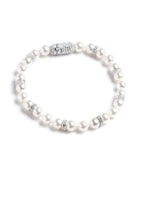 Faux Pearl and Crystal Bracelet