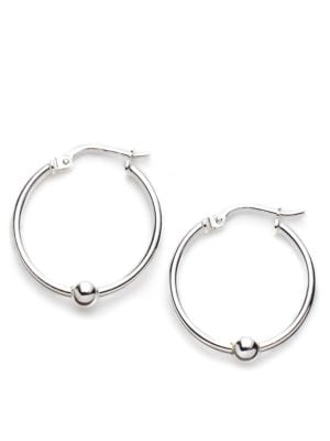 Sterling Silver Mini Ball Hoop Earrings