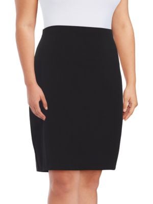Plus Pull-On Stretch Pencil Skirt