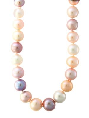 10MM Round Pearl & Sterling Silver Necklace