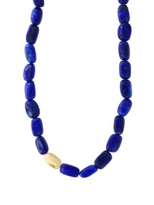 Lapis and 14K Yellow Gold Necklace