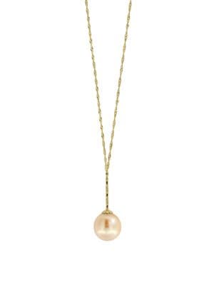 14K Yellow Gold and South Sea Pearl Necklace