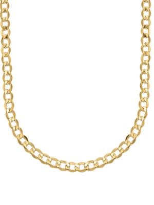 14K Yellow Gold Cuban Chain Link Necklace