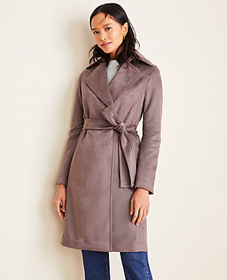 Ann Taylor Faux Suede Trench Coat